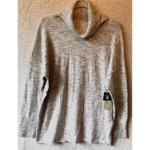 RD Style Sweater Women's 2XL Ursula Spongey Turtleneck Pullover Light Grey‎ NWT